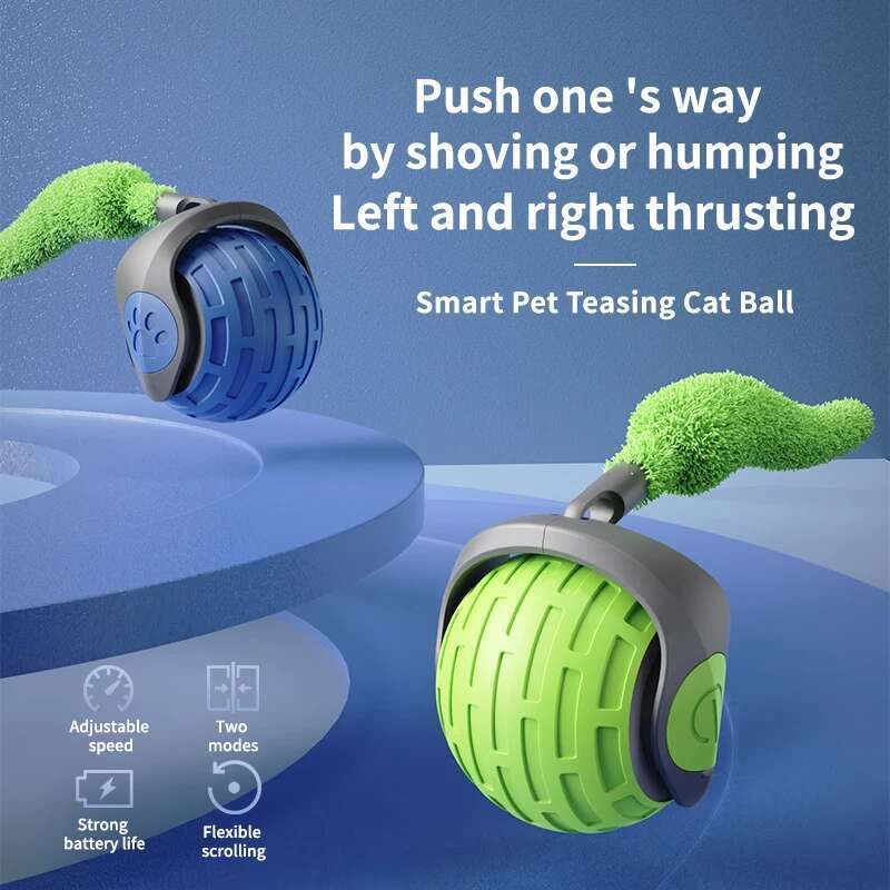 New Interactive Auto Electric Rolg Ball Toys for Kitty Pet Smart Automatic Teaser USB Rechargeable Cat Toy