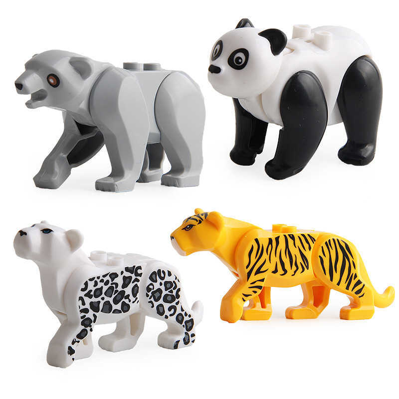 cartoon blocks for export zoo small particle animal building block model assembly DIY early education toys aa891