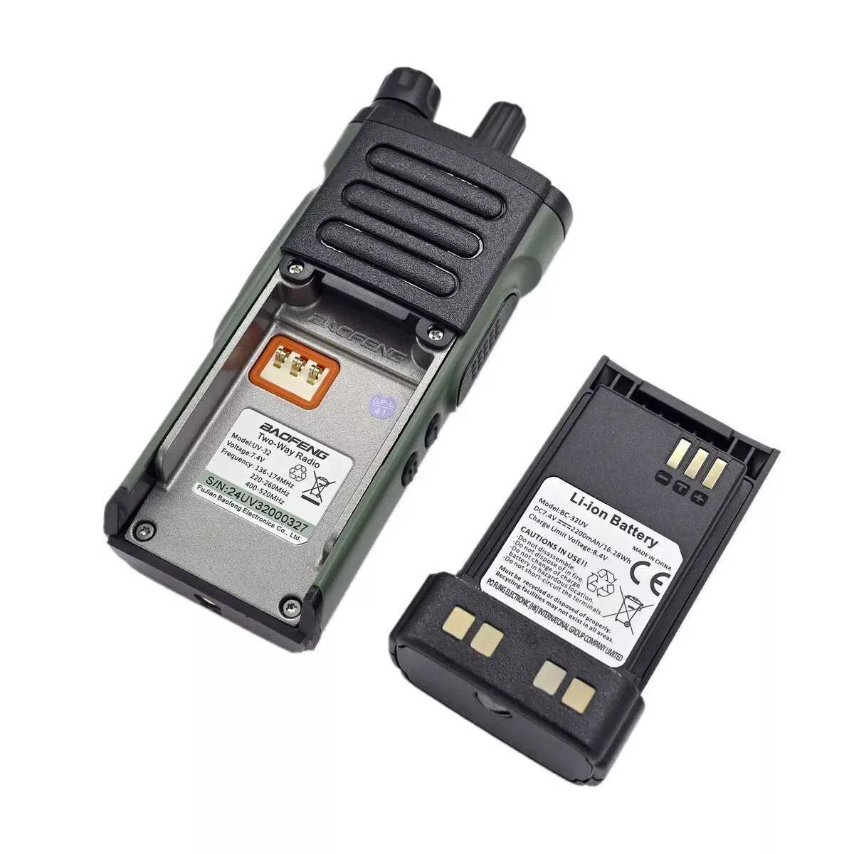 NEW Baofeng Walkies Talkie UV32 10W GPS Positioning Function Fl Band Two Way Ra Write Frequency Type-C Charging Z250221