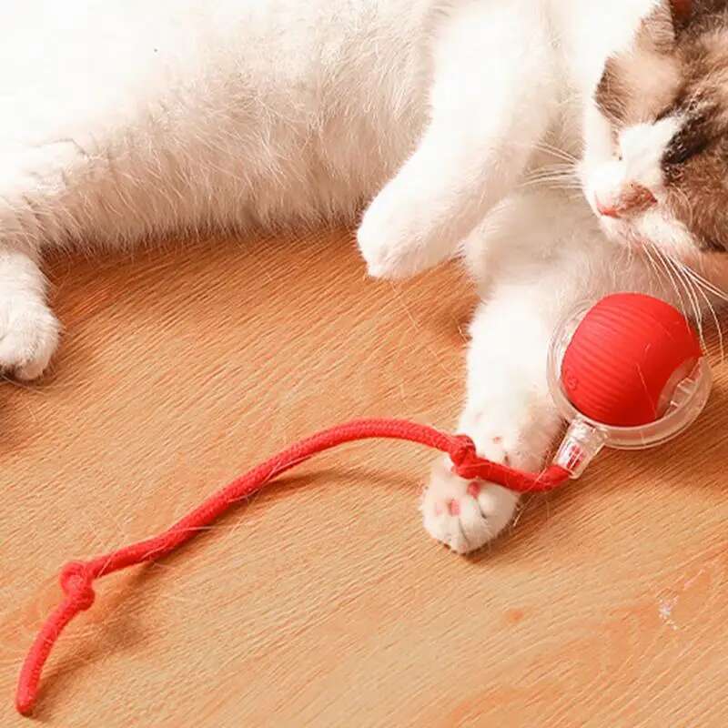 Electric Toys Automatic Rolg Ball Faux Tail Rechargeable Smart Pet Interactive Toy Dog Cat Training Imitate