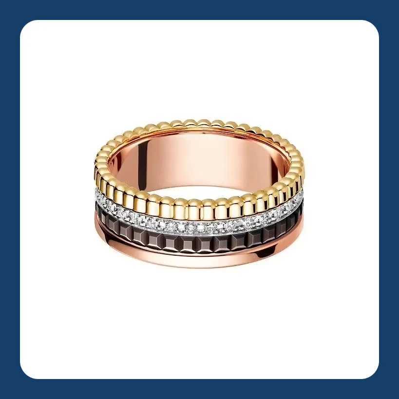 Band Rings Gorgeous Womens Copper Ring with Shimmering Cubic Zirconia - Ideal Fashion Accessory and Gift J250217CNDV