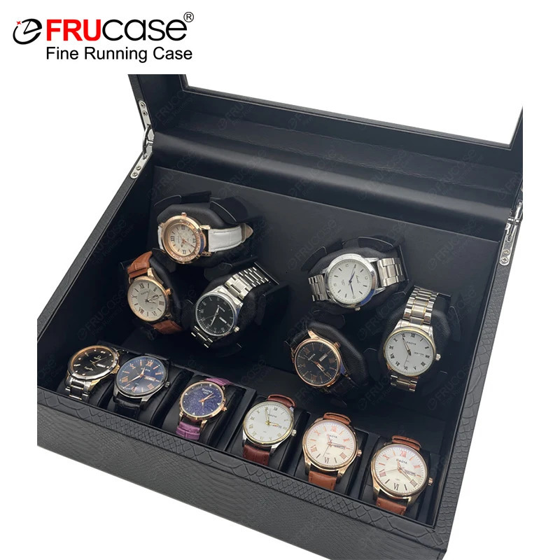 FRUCASE PU Watch Winder for automatic watches automatic winder 6 watches 250221