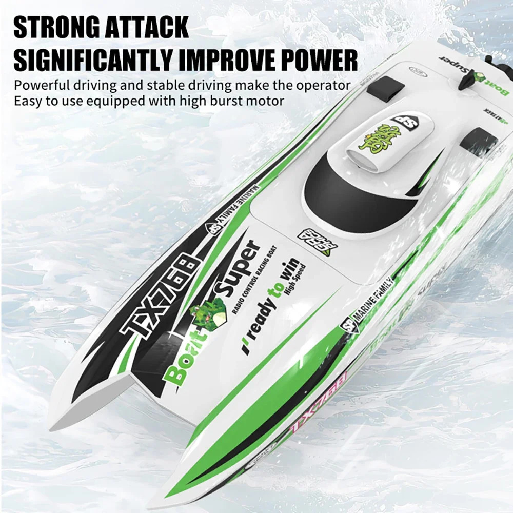 TX768 High-speed Turbojet Speedboat 30kmh 2.4GHz Brushless 2212 Motor Remote Control Speedboat Adult and Childrens Toy 250222