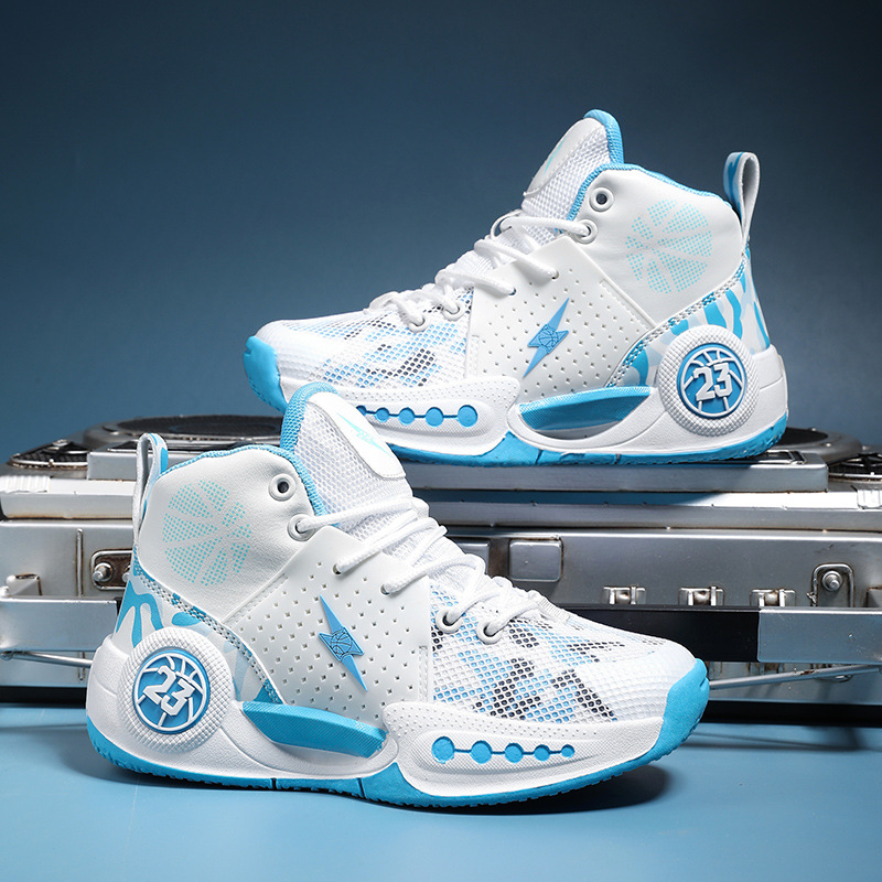 Children's Youth Basketball Shoes Sneakers Kids Professional Training Sport Boy Girl Basketball Shoes Happysteps Trainers With Large Sizes US13C-