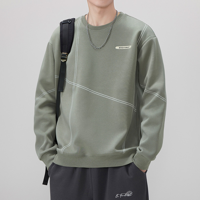 FD03161 Heavy cotton spring and summer men's round neck sweatshirt student trendy simple