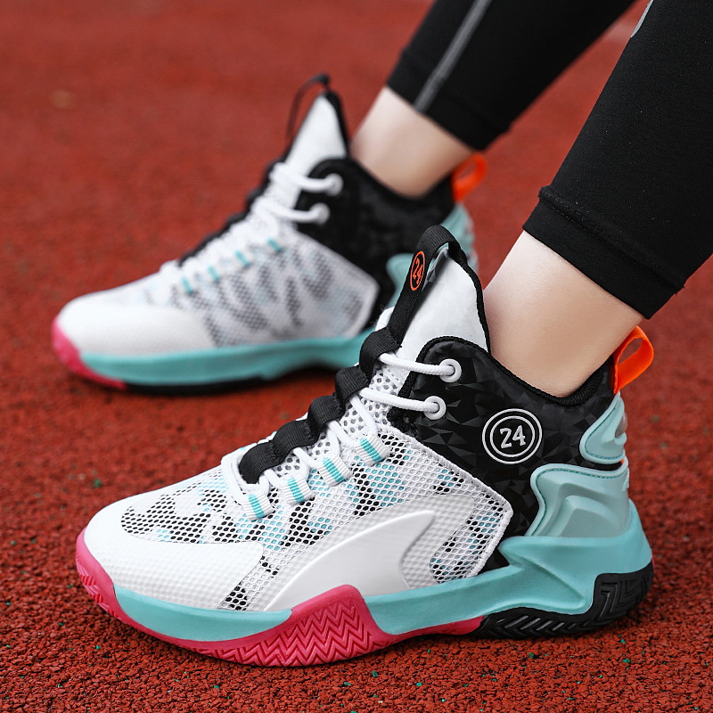 Hot Sale Kids Basketball Shoes Boys Sneakers Non-slip Child Trainers Basketball Shoes Outdoor Children Sport Shoes Sizes US13C-US7Y 000595