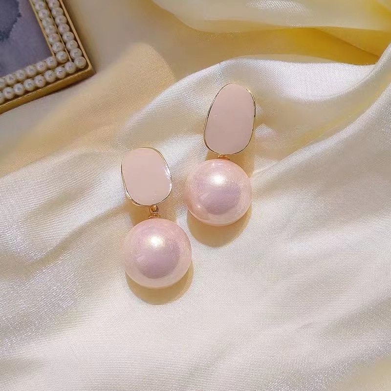 Pearl Pendant Fashion Elegant Stainless Steel Waterproof Earrings Sweet Simple Wedding Party for Women Jewelry Gifts Free shipping
