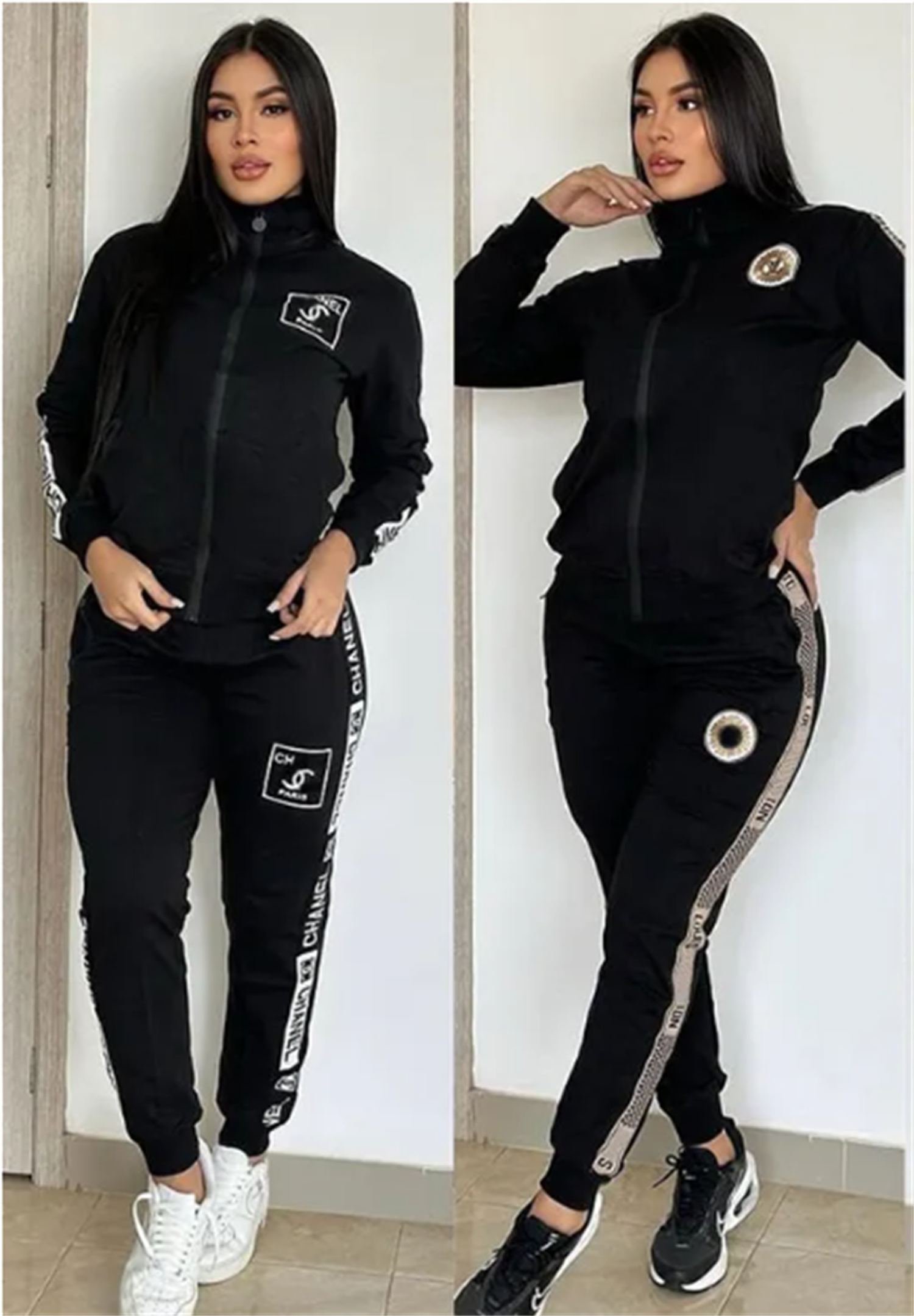 Women's Tracksuits Designer Sport Jackets and trousers Two Piece Sets Luxury Gym Outfits Womens Sweatshirt Zipper Hoodies Bell Bottomed Straight Sweatpant
