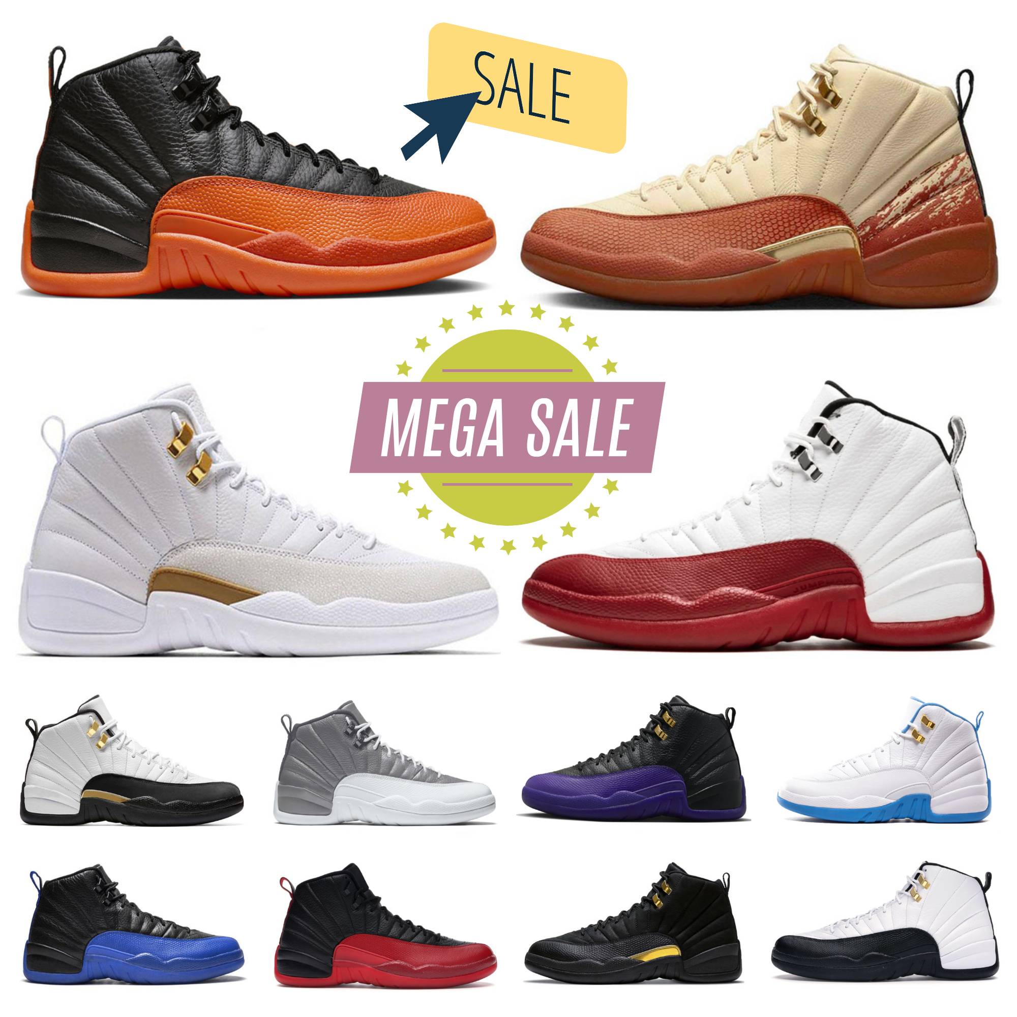 mens jump basketball shoes 12 s for man designer og Taxi Flip Blueberry Brilliant Orange Field Purple Wolf Grey Floral Royalty Utility 12s sneakers sports size 13