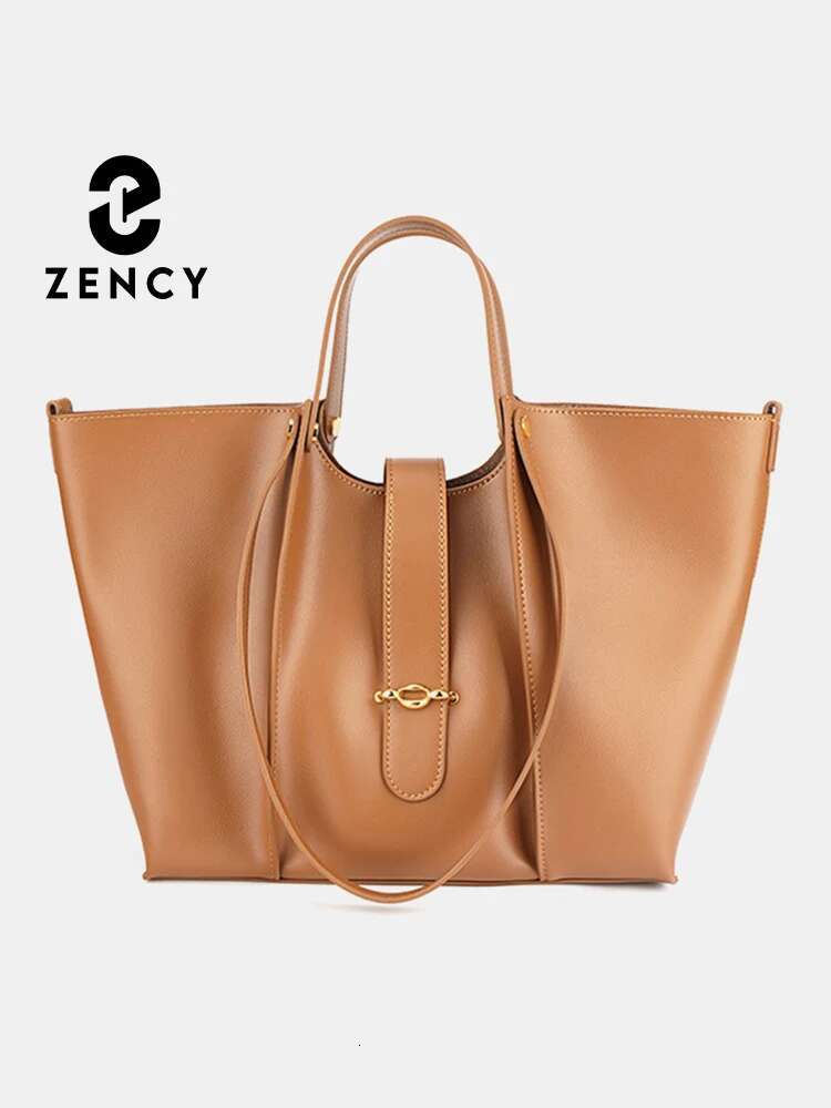 Gentle Woman Bag Genuine Leather Tote: Soft, Large Capacity Women's Handbag For Shopper Travel - Bolso Mujer