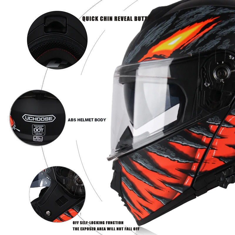 High Quality DOT Motorcycle Helmet Four Seasons Motocross Racing Modular Flip Up Casco Moto Men Women Off Road Helmet Unmasked 250222