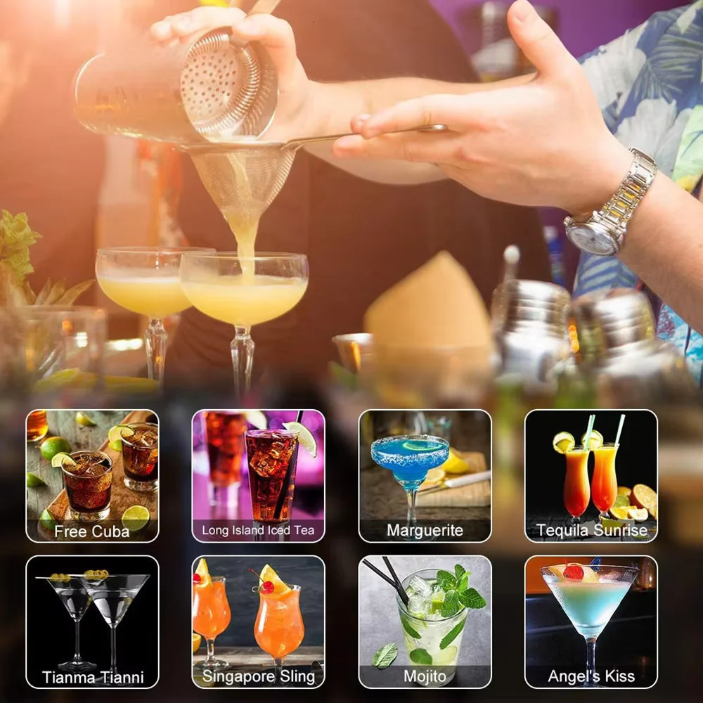 20Piece Boston Cocktail Shaker Set Bartender Kit for Home Bar Drink Wine Martini Mixer Tool 550 750ML 250218