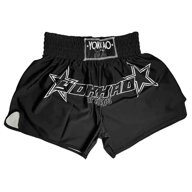 MMA Fight Shorts High Elastic Thai Boxing Trunks Sanda Pants Combat Training Pants Sports High Waist Shorts