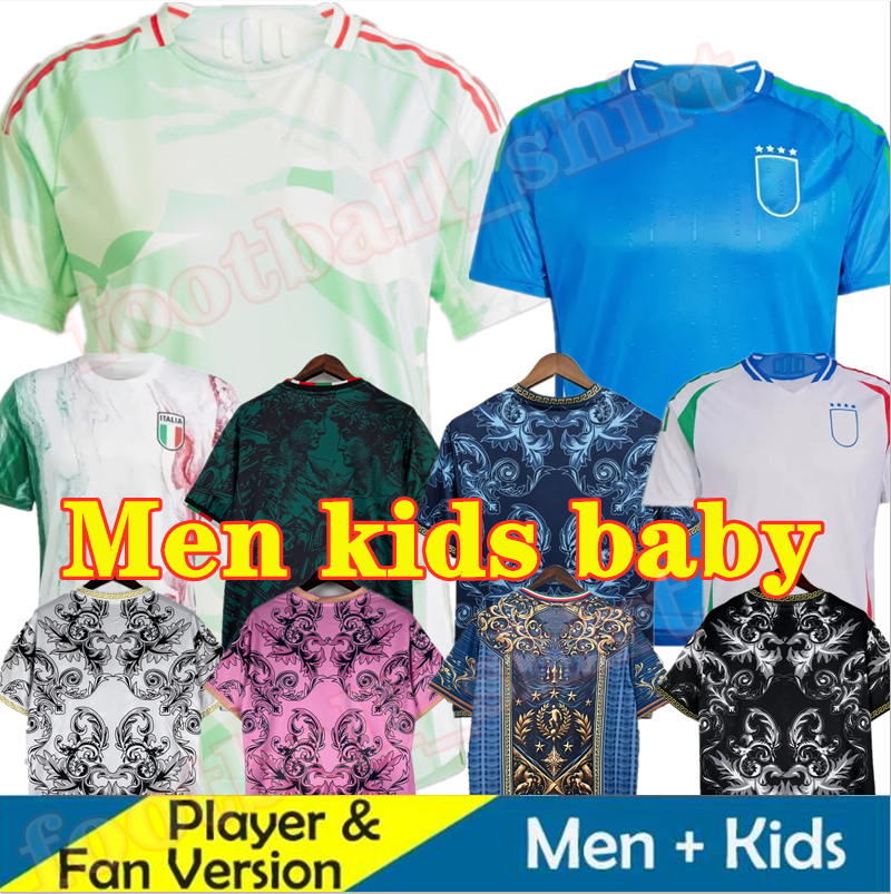 25 26 italy men women soccer jersey Special training suit maglia italia PELLEGRINI 2025 2026 Italien football shirt INSIGNE CHIESA BARELLA italie men kids kit