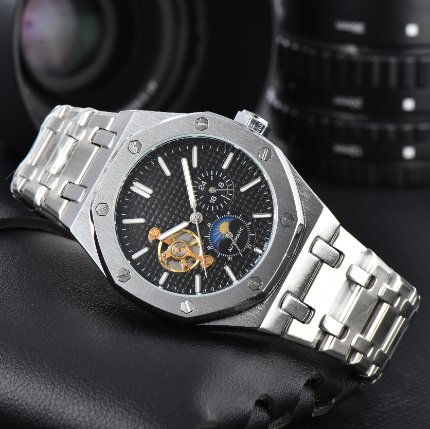 New luxury men's APly wristwatch with automatic movement timing watch stainless steel watch Classic designer high-quality wristwatch Tourbillon Lumi re #261