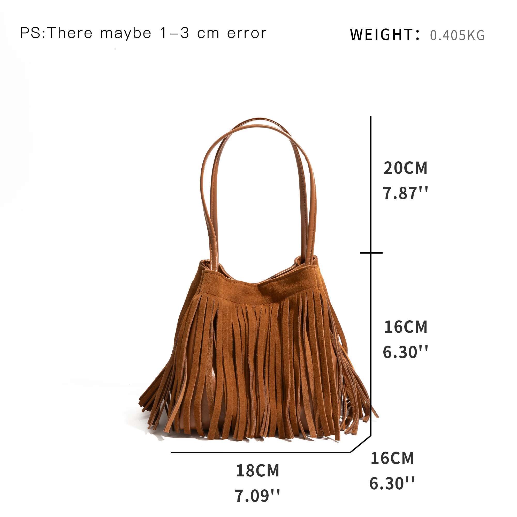 MABULA Retro Suede Genuine Leather Tassel Basket Handbag Design Removable Strap Stylish Shopping Ladies Shoulder Bag