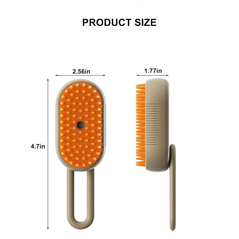 Combs Dog DHpet Brushes 3-in-1 Pet Steam Groomer Comb for Cats Dogs Light Coffee - Colored Steam - Powered Cat Steam Brush for Effective Pet Hair Mana