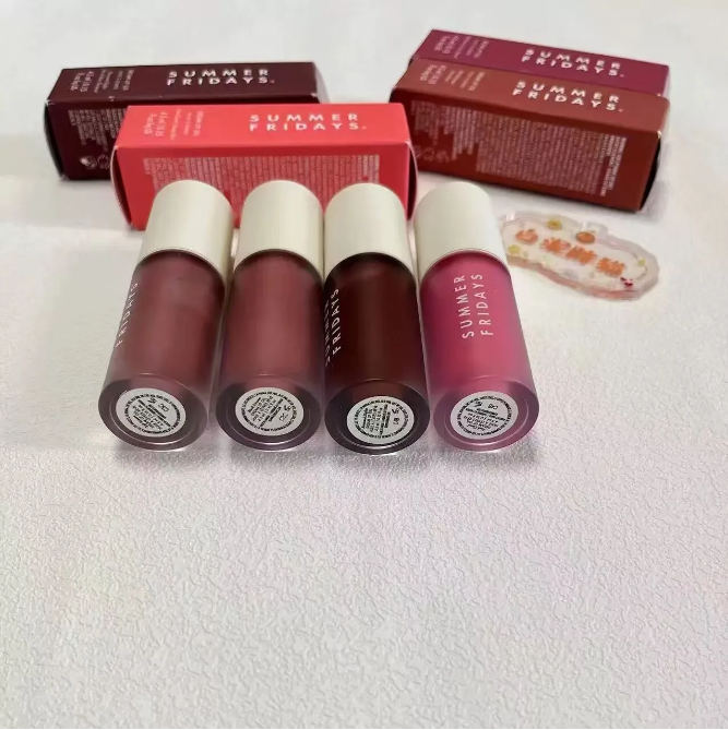 New 4colors Makeup Gloss Summer Fridays Liquid Lipstick Lip Oil 4.5g Lipgloss Moisturize Smooth LipBalm Blush Dreams LipCare Beauty Cosmetics