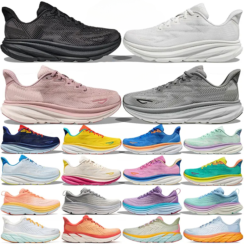 free shipping Clifton 9 bondi 8 men women designer running shoes athletic sneakers mens lightweight trainers sports shoe breathable runner Sand