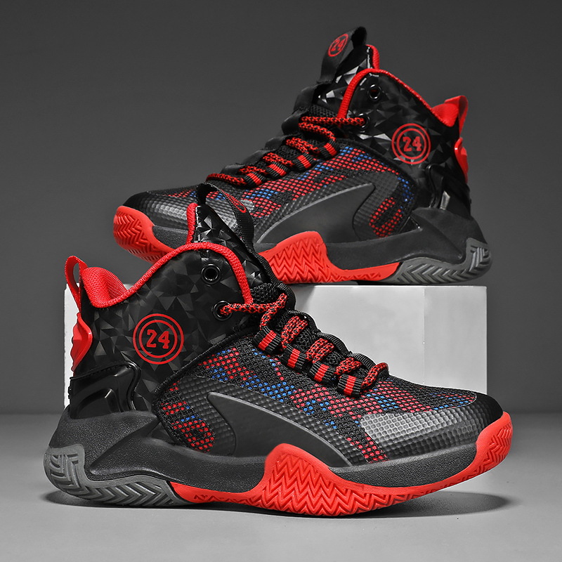 Hot Sale Kids Basketball Shoes Boys Sneakers Non-slip Child Trainers Basketball Shoes Outdoor Children Sport Shoes Sizes US13C-US7Y 000595