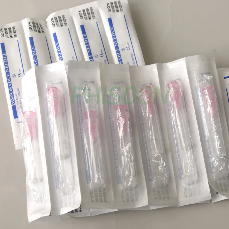 100pcs Painless small needle painless beauty ultrafine 32G*4mm 32G*13mm syringes Korean Needles Eyelid Tools 250222