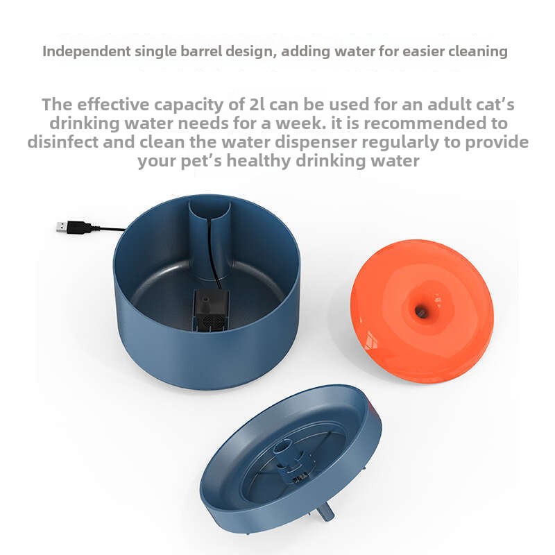 Smart fountain - style pet water dispenser, filtering impurities through circulation, quietly caring for pets' health.
