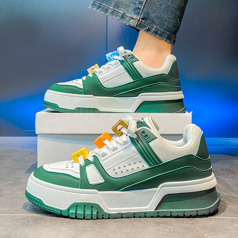 designer shoes for men mens breathable leather white green black Rubber outdoor sports casual shoe trainers sneakers