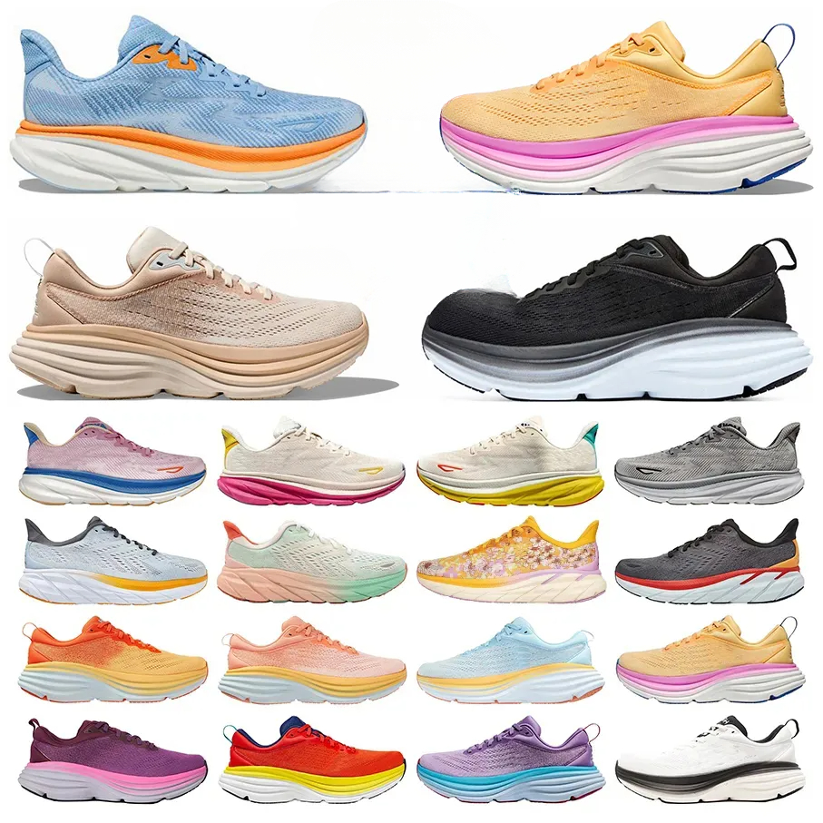 Free shipping clifton 9 bondi 8 kawana for mens womens running shoes designer sneakers pink triple black white blue grey purple men womens outdoor trainers sneaker