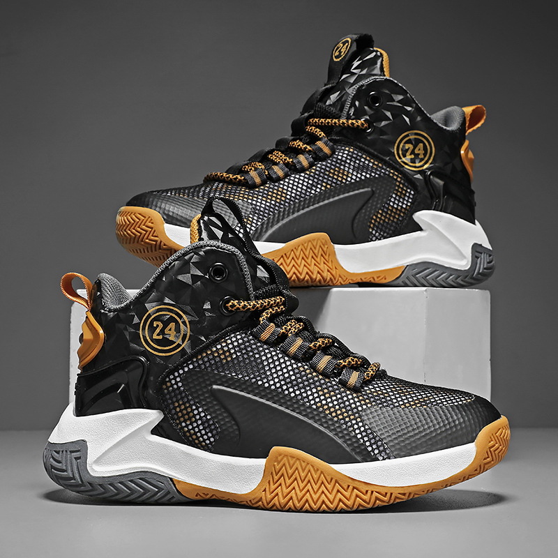 Hot Sale Kids Basketball Shoes Boys Sneakers Non-slip Child Trainers Basketball Shoes Outdoor Children Sport Shoes Sizes US13C-US7Y 000595