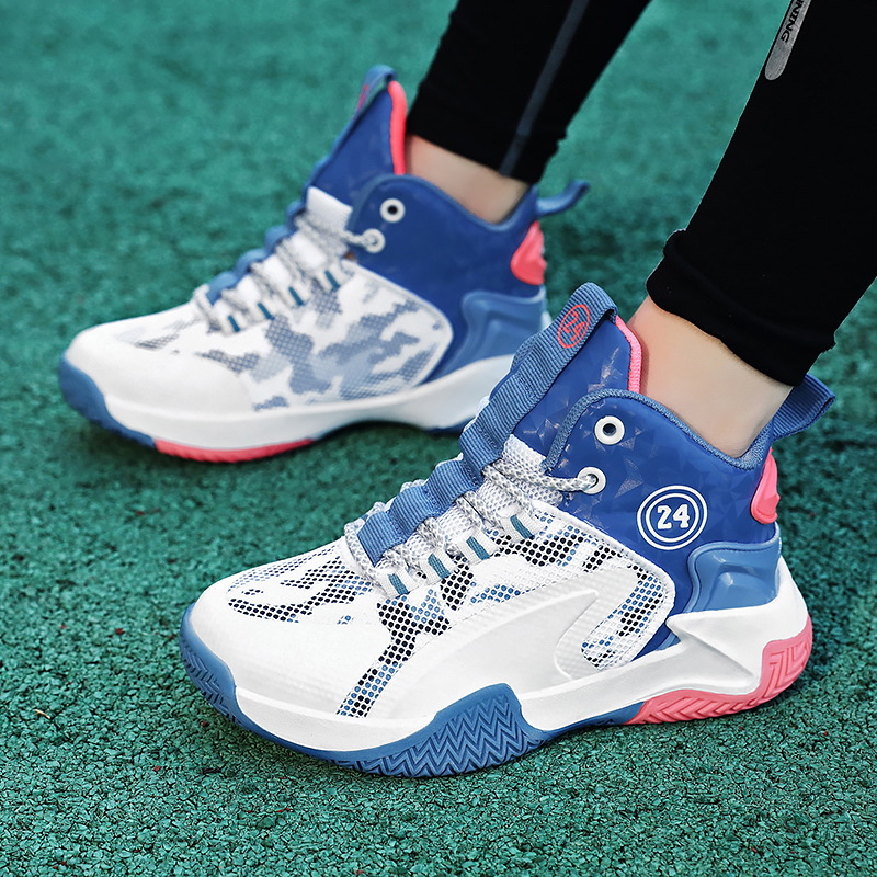 Hot Sale Kids Basketball Shoes Boys Sneakers Non-slip Child Trainers Basketball Shoes Outdoor Children Sport Shoes Sizes US13C-US7Y 000595