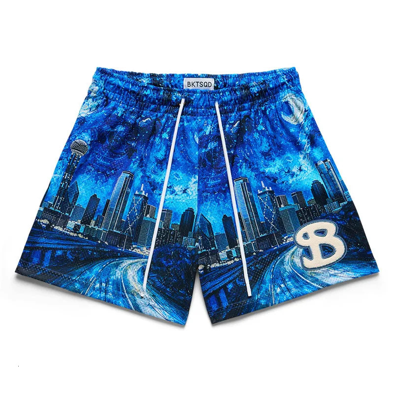 2025 BUCKETSQUAD Summer Mesh Basketball Shorts Mens Quick Drying Sports Casual Trendy Running 250222