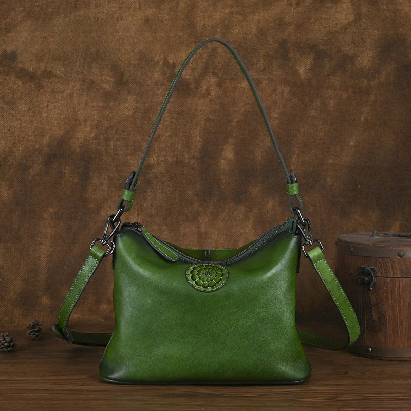 Nuove Small Vintage Women's Spalla Bota Bag Inca Casual Guida In Pelle Guida Mashi-image