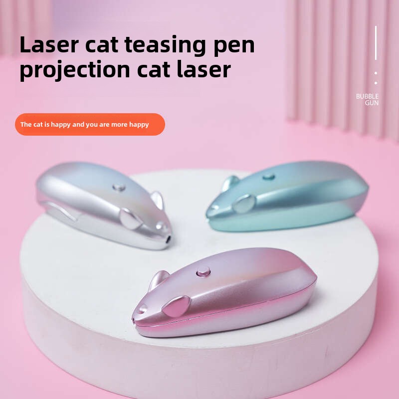 Cat Interactive Little Mouse with Built-In Laser Pointer Fun Indoor Activity
