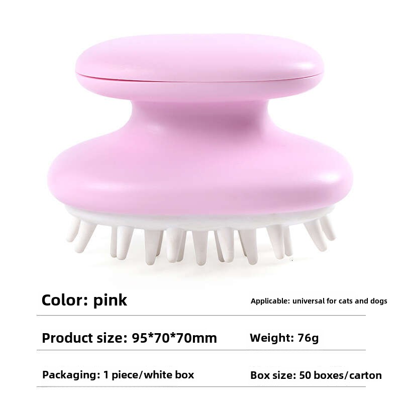 Comfortable Cat & Dog Grooming Brush with Soothing Soft Bristles for Easy Detangling