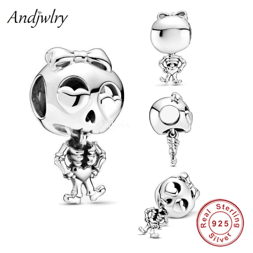 Skull Series Fit Bracelet Charms Silver 925 Original Skull Ghost Witch Bogy Pendant Dangle Charm Bead Jewelry Berloque 250214