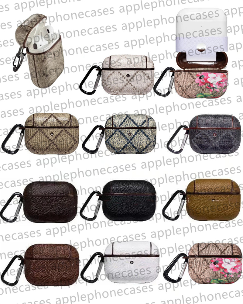 Designer Airpod Cases for Apple Airpods Pro 4 3 1 2nd Generation 3 New 3rd Case Headset Packet Hook Clasp Keychain Leather Earphone Shell Chain Strip Bag Charm