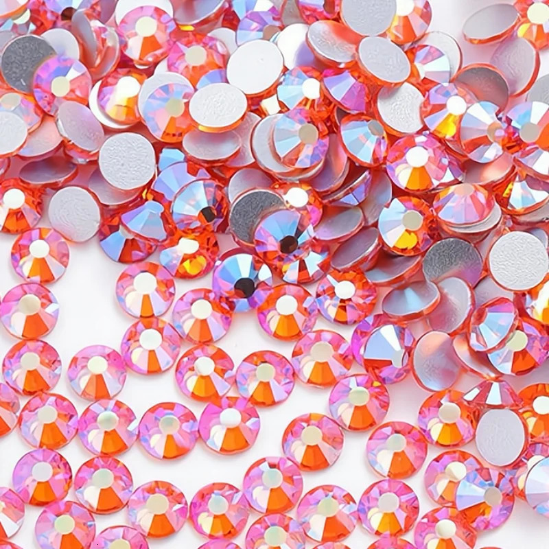 red ss3-ss30 Glitter Crystal Non fix Rhinestones Nails Crystals Diy Nail Accessories Nail Charms Nail Ar 250214