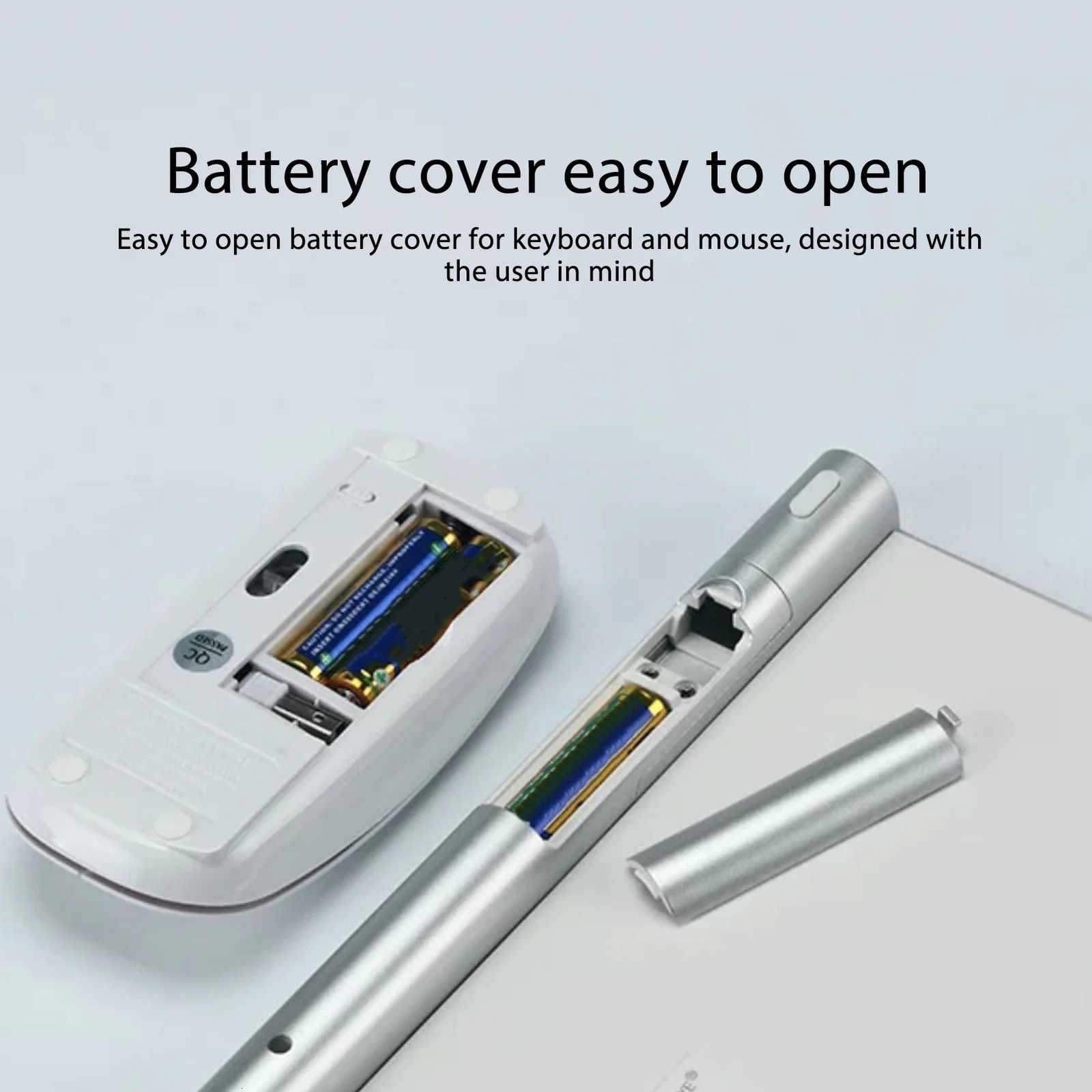 Wireless Keyboard Mouse Kit Slim Key Combo Portable Beautiful Power Saving Silent Button LED Indicator for Home 250213