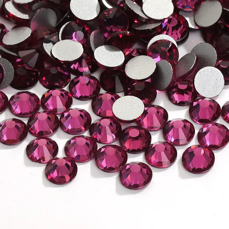 red ss3-ss30 Glitter Crystal Non fix Rhinestones Nails Crystals Diy Nail Accessories Nail Charms Nail Ar 250214