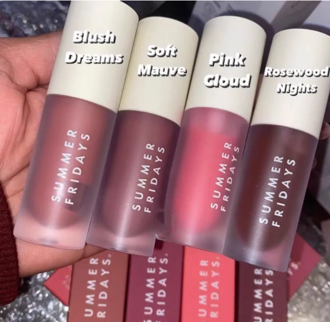 New 4colors Makeup Gloss Summer Fridays Liquid Lipstick Lip Oil 4.5g Lipgloss Moisturize Smooth LipBalm Blush Dreams LipCare Beauty Cosmetics