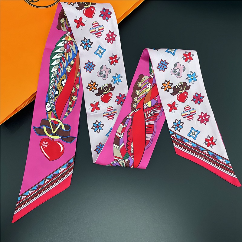 Fashion personality Classic Design Womens Headband Fashion Bag Scarfs Designer Scarf For Women Hair Thin Scarves Neck Tie 120*8cm
