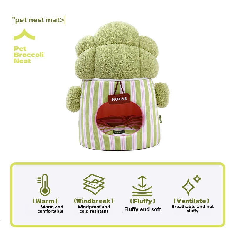 Cozy Tree Hollow Pet Bed Enclosed Design for Cats and Dogs Warm Comfortable Two in One Creative Hideout