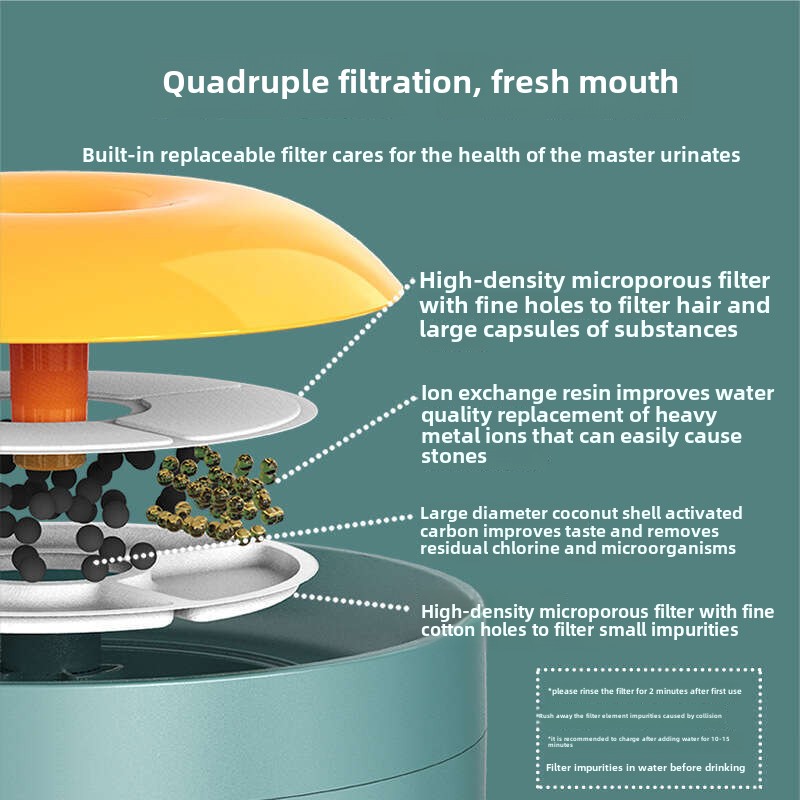 Smart fountain - style pet water dispenser, filtering impurities through circulation, quietly caring for pets' health.