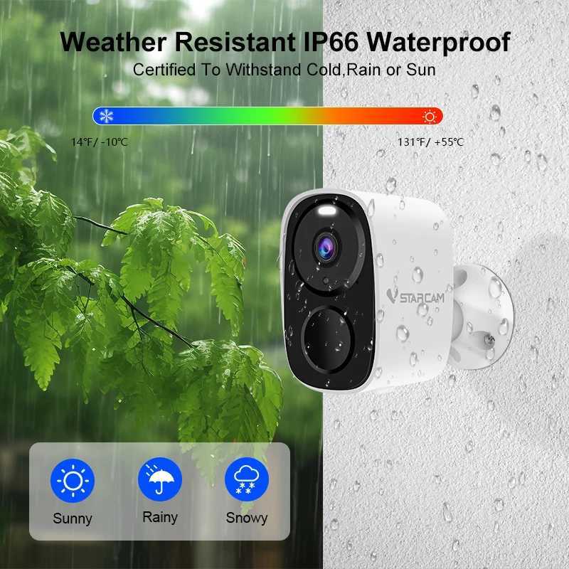Wireless Wifi Camera CCTV Security Camera Outdoor Fl HD 1080P IP Camera With 5000mAh Battery Solar Powered Security Cameras Z250222