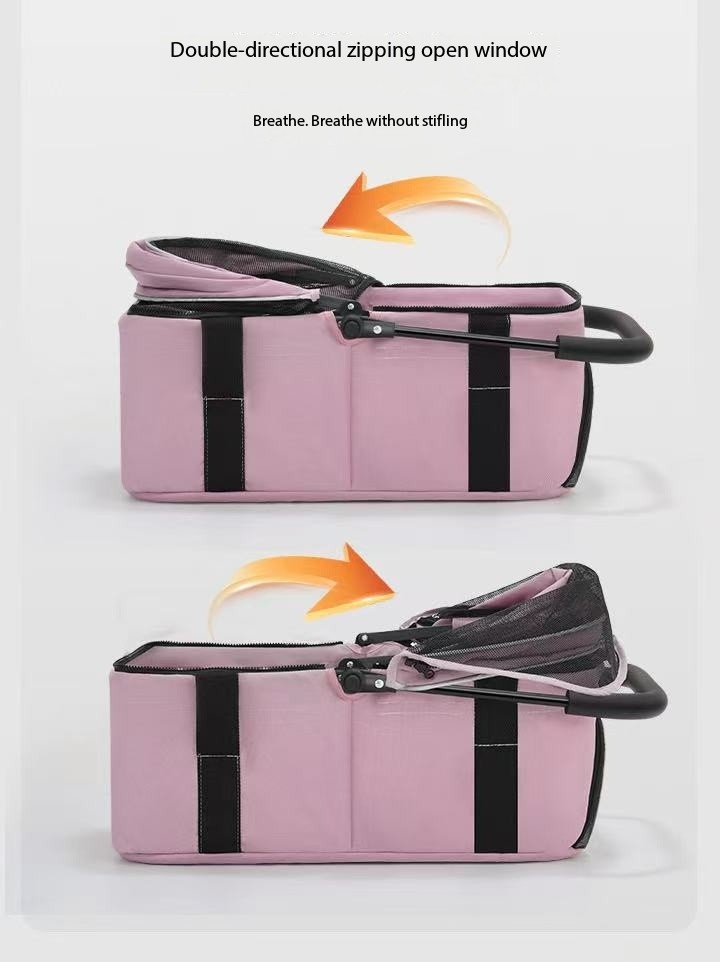 2025 new Beihako Pet Small Basket Bag Cage Air Box Cat and Dog Supplies Handheld Car Foldable