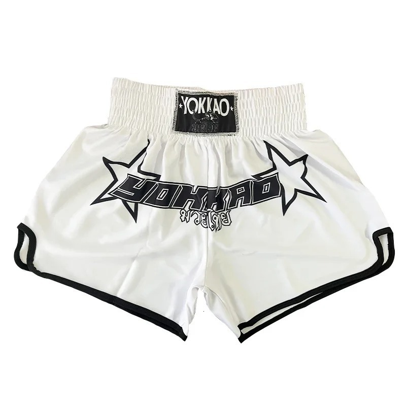 MMA Fight Shorts High Elastic Thai Boxing Trunks Sanda Pants Combat Training Pants Sports High Waist Shorts