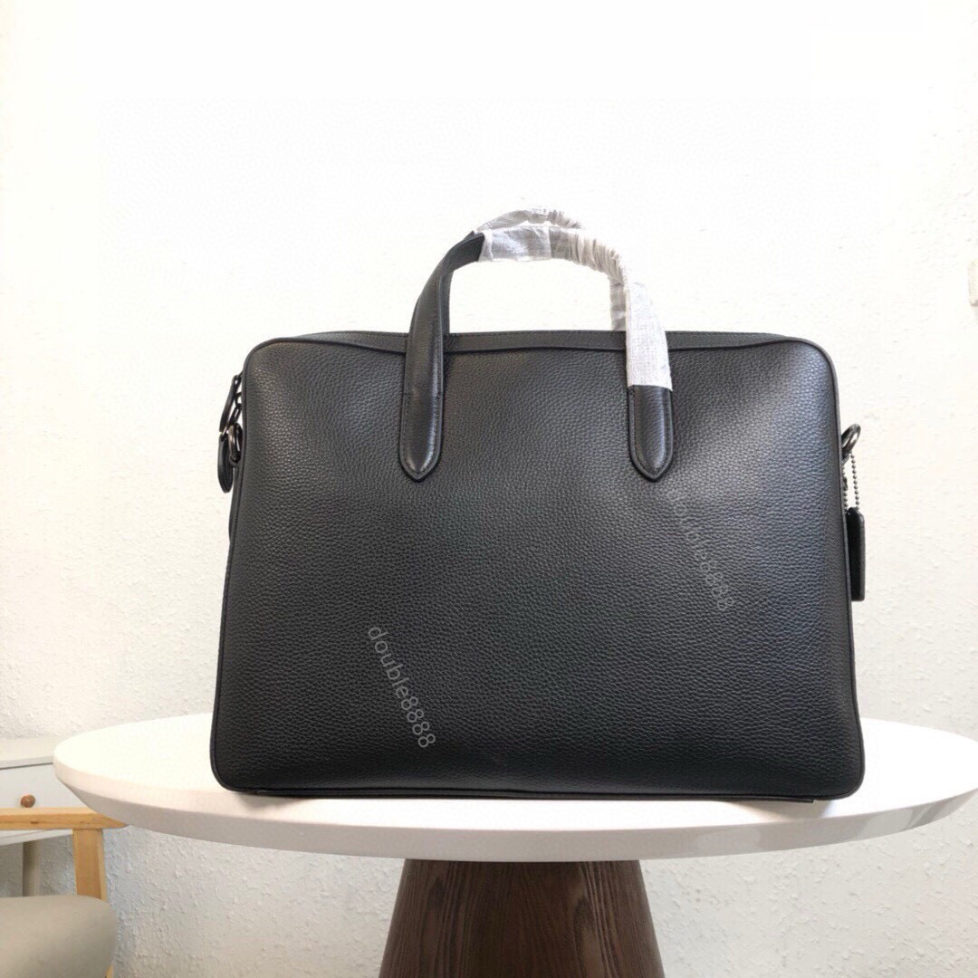 Man's genuine leather briefcase File package Designer cowhide computer bag Office handbag Business Shoulder bag Crossbody bag Messenger bag work bag travel bag