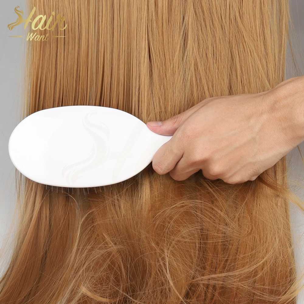Hair Want Boar Bristle and Nylon Hair Comb Anti-static Hair Extension Brush Detangling Hair Brush Hairdressing Massage CombT250222