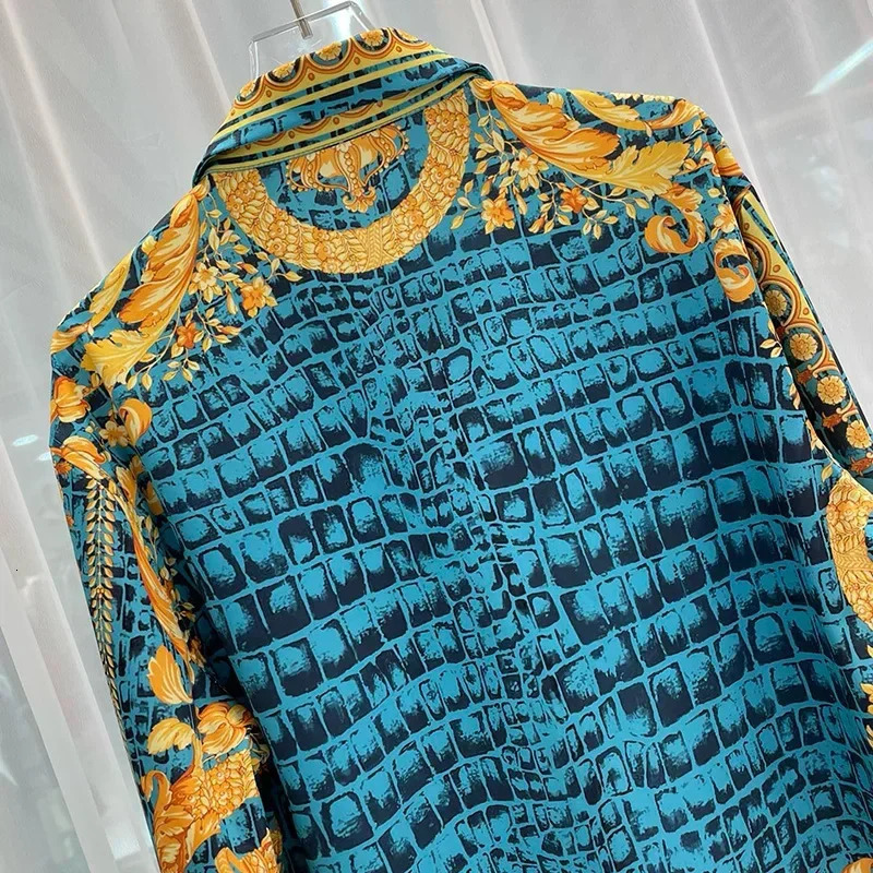 Royal Shirts Men Casual Full Social Paisley Floral Printed Shirt Manga Longa Prom Party Shirts Camisas Masculina De Luxo 250217