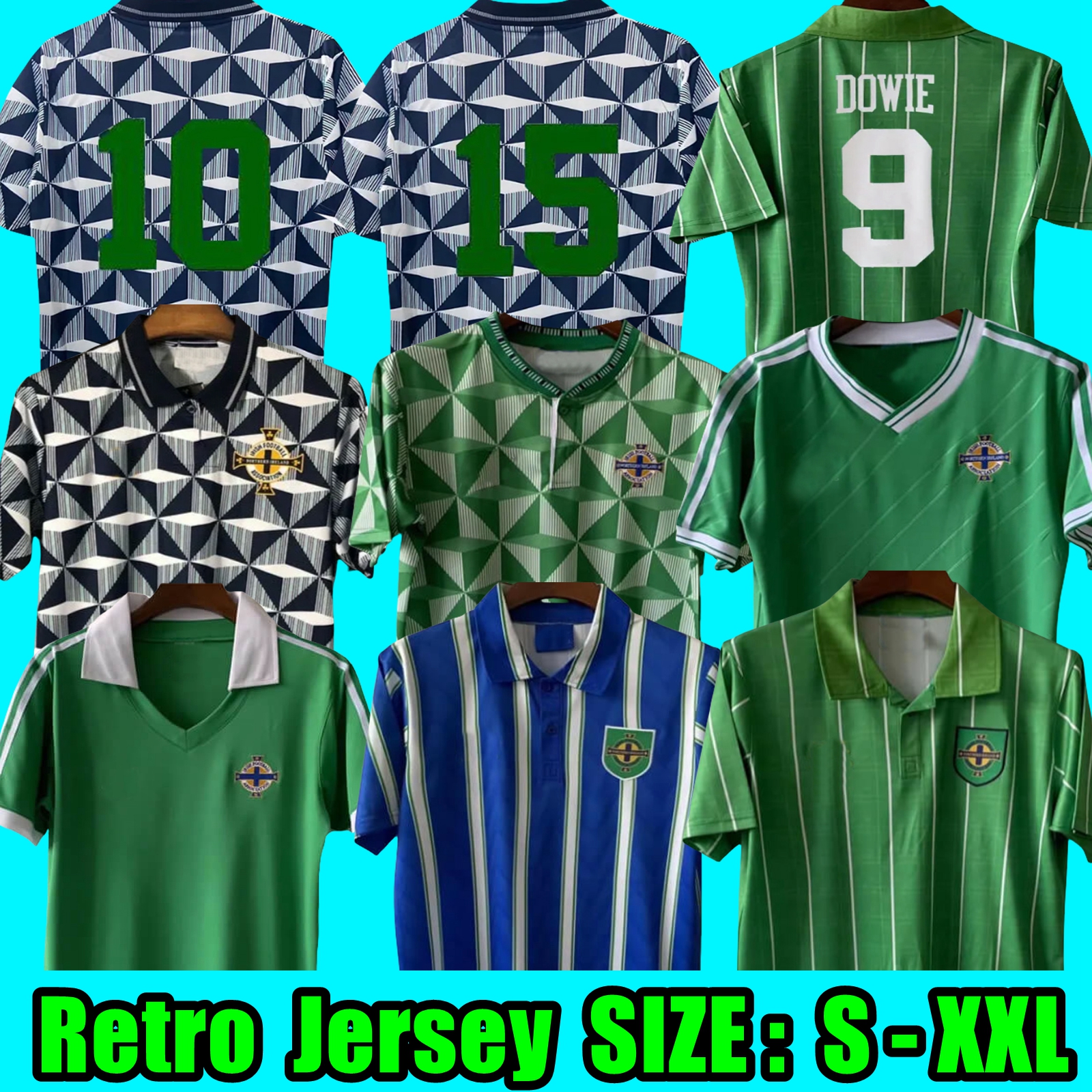 90 91 92 93 Northern Ireland Soccer Mens National Team Home Gray White Away Football Shirt Uniforms 1988 1994 1979 88 94 79 1990 1991 Retro soccer Jerseys